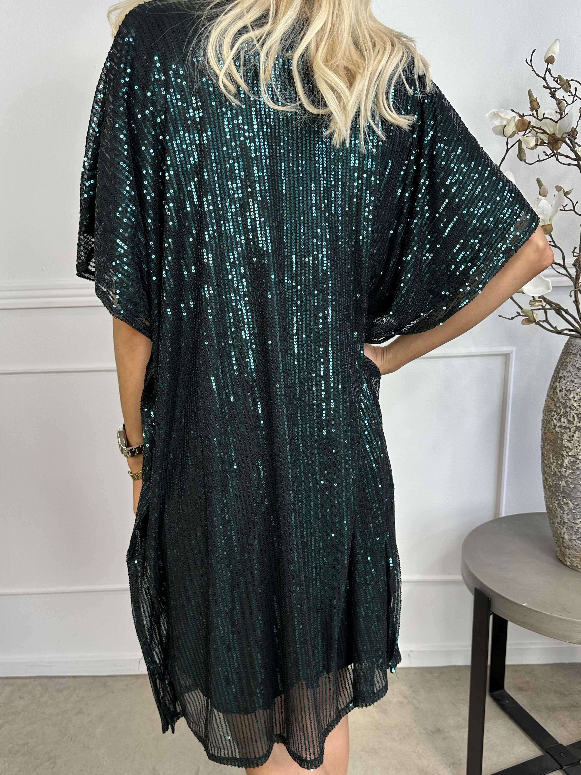 Azmina - Tunikakjole i løs pasform med pailletter